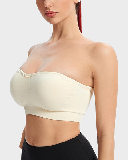Non-Slip Bandeau Seamless Wireless Strapless Bra
