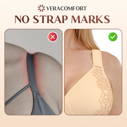 Veracomfort Velcro Front-Wrap & Straps Adaptive Comfort Bra