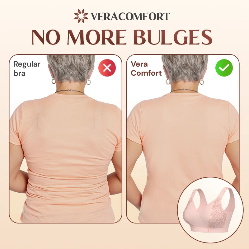 Veracomfort Velcro Front-Wrap & Straps Adaptive Comfort Bra