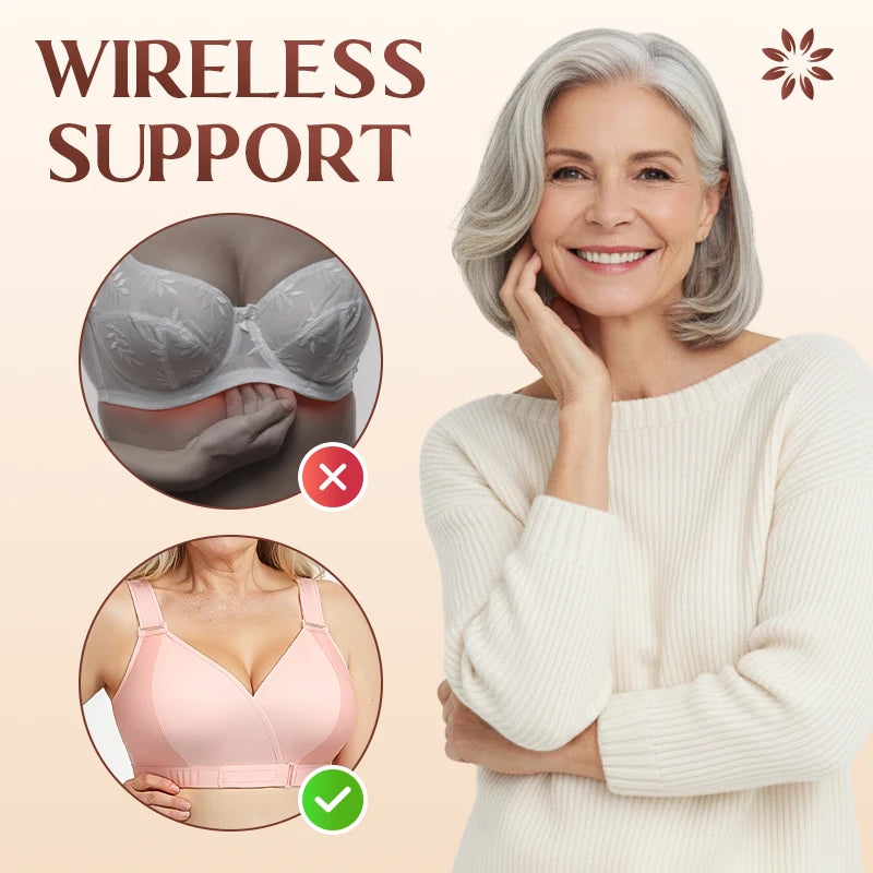 Veracomfort Velcro Front-Wrap & Straps Adaptive Comfort Bra