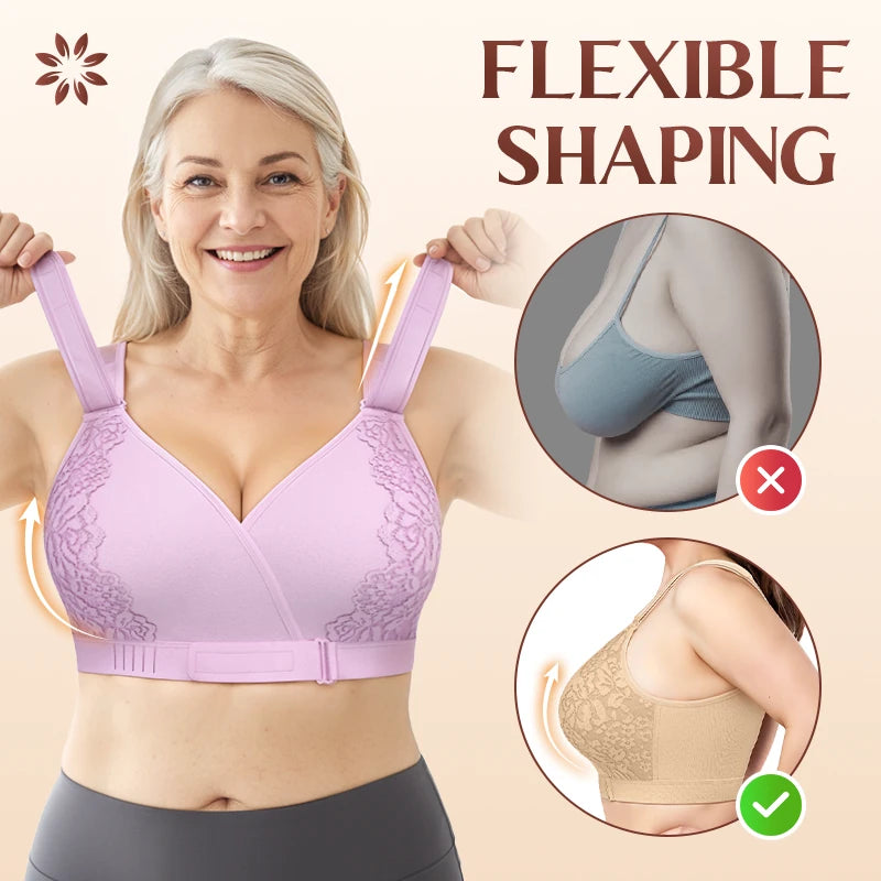 Veracomfort Velcro Front-Wrap & Straps Adaptive Comfort Bra