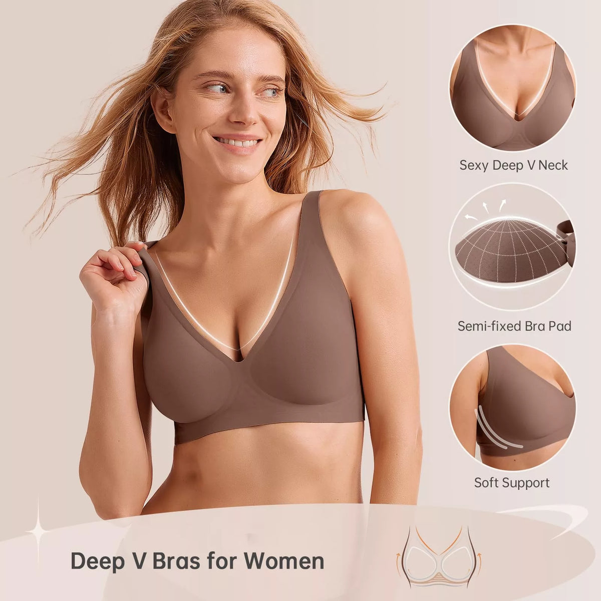 Magic Lift & Comfort: Deep V Wireless Everyday Bra