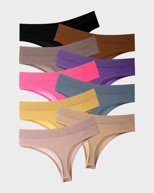 Comfort Seamless Sport Thong Panties (4 Pack)