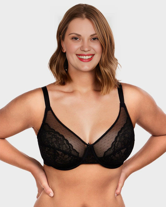 🎁 Full Coverage Lace Minimizer Bra - Petal (100% off)