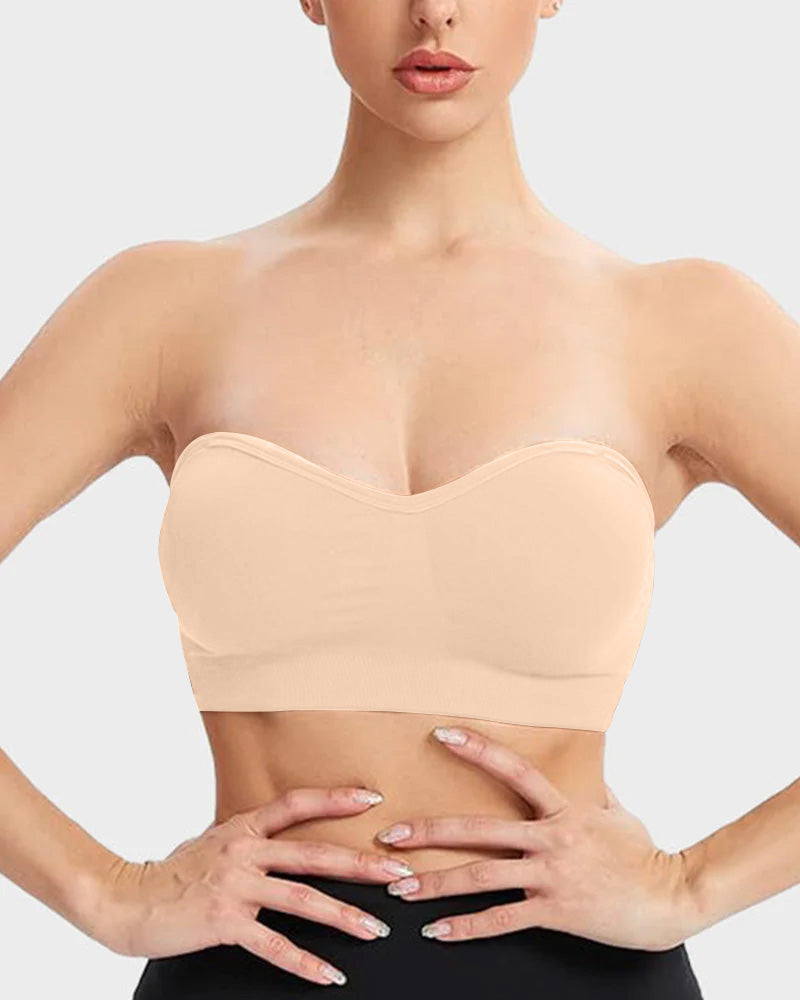 Non-Slip Bandeau Seamless Wireless Strapless Bra