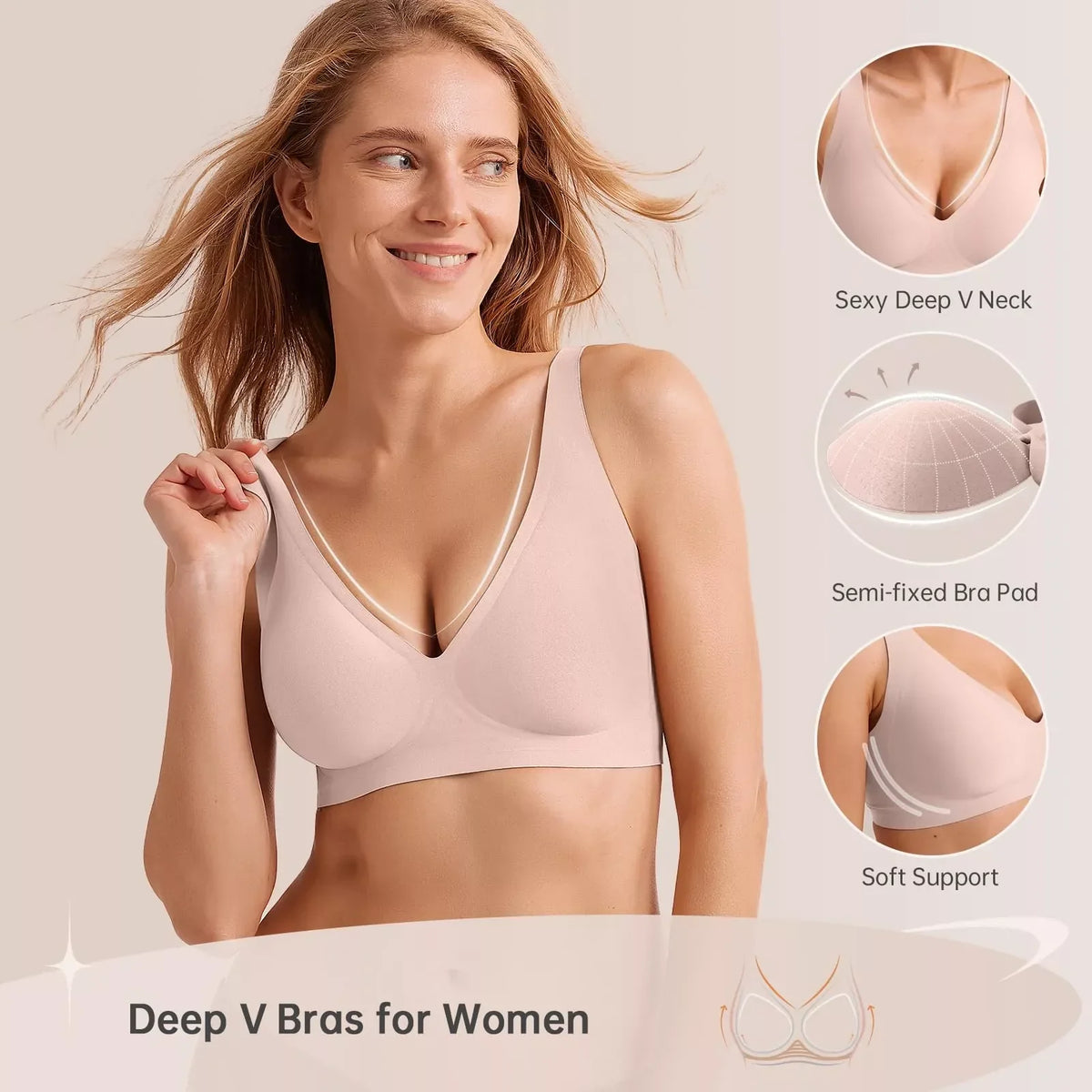 Magic Lift & Comfort: Deep V Wireless Everyday Bra